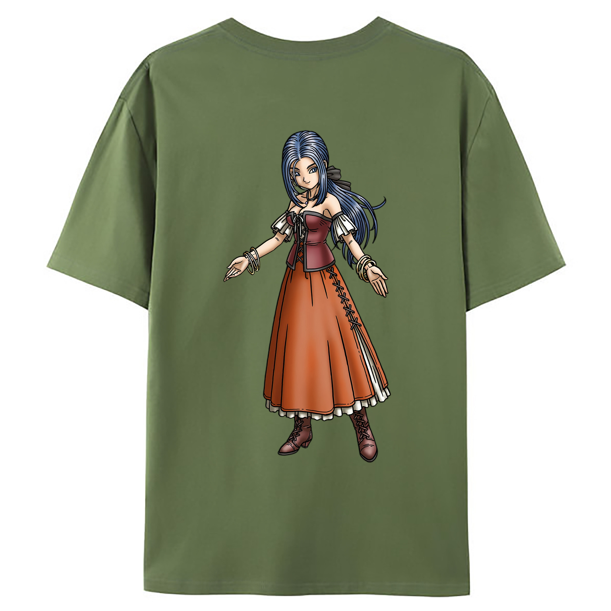 （画像用） ドラゴンクエスト Doragon Kuesuto Dragon Quest 綿100％ メンズ半袖Tシャツ（バックプリント） 通気性